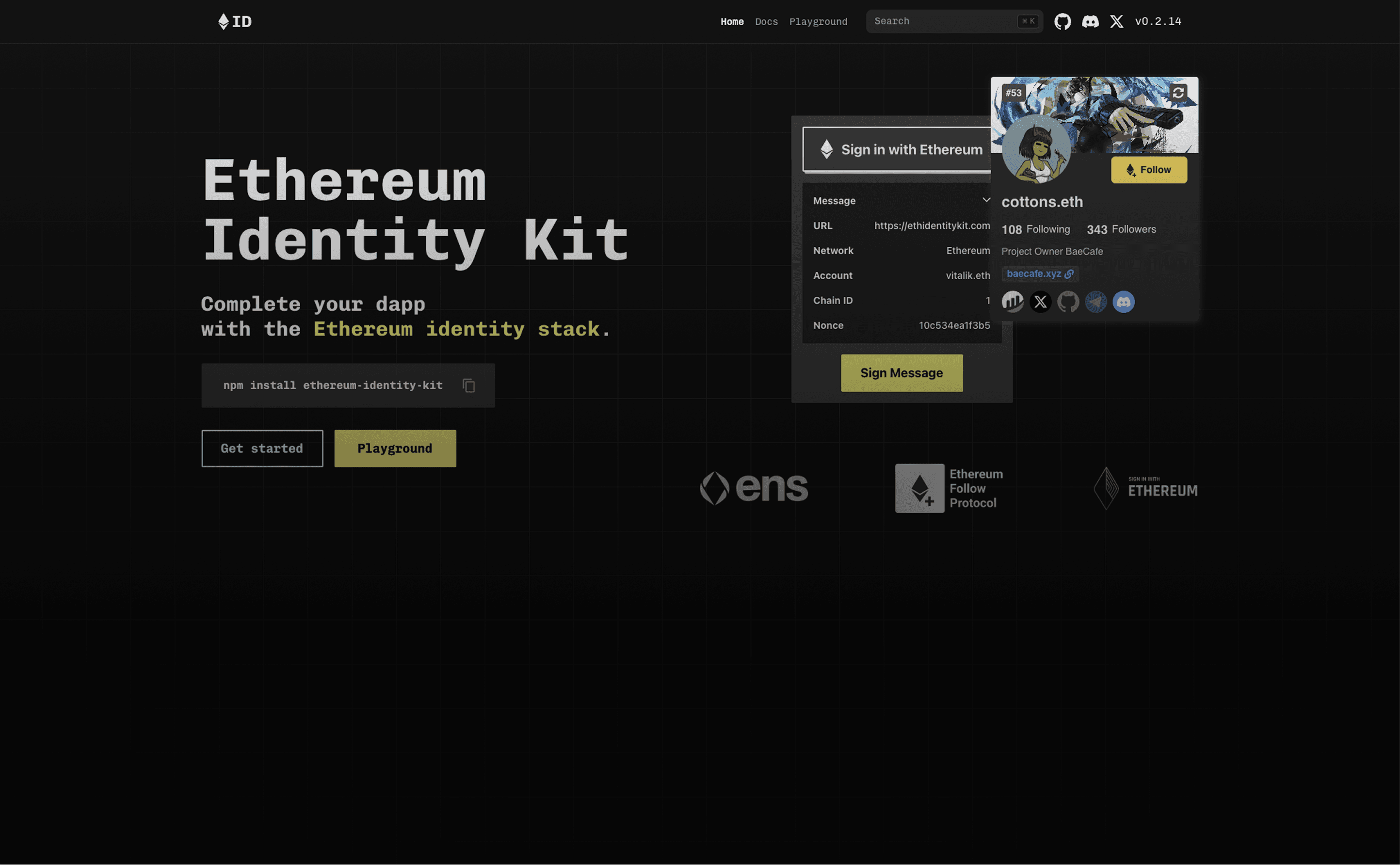 Ethereum Identity Kit